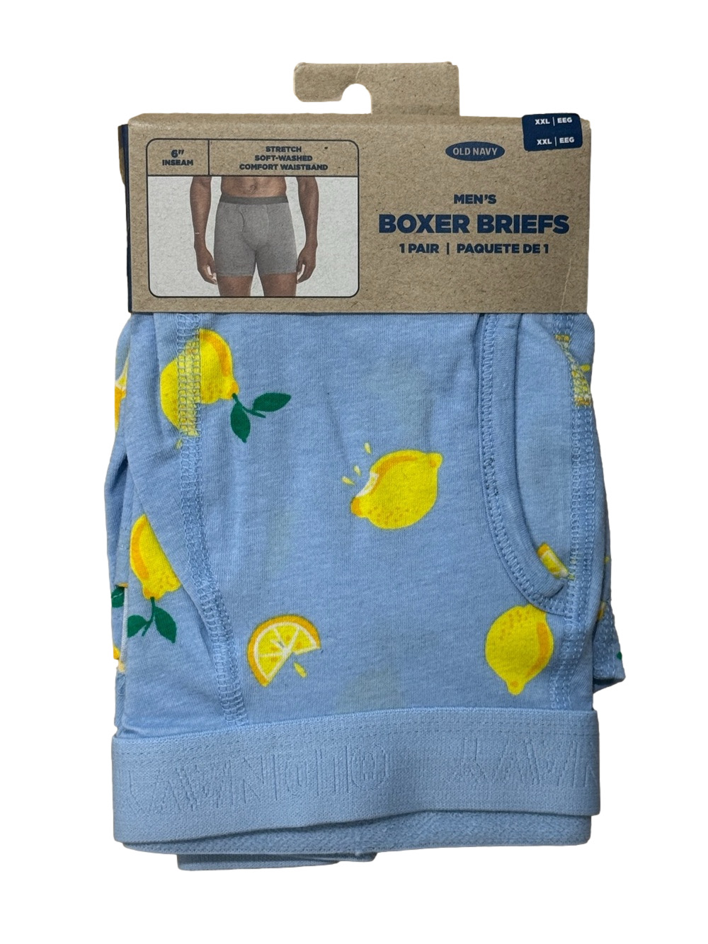 Mens Lemons Boxer Briefs - Size Extra Extra Large XXL - Old Navy - NWT